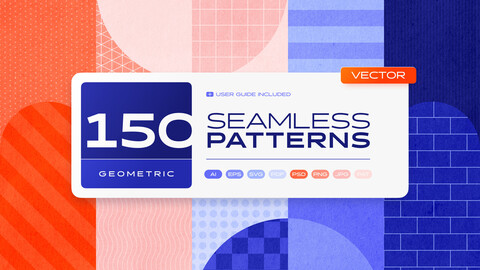 150 Geometric Seamless Patterns Collection