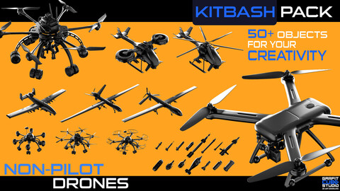 Non-Pilot Drones KITBASH SET