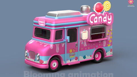 Candy Truck for Ar, Vr and Games