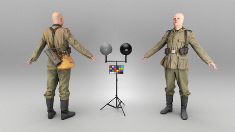 German Wehrmacht soldier ready for animation 423