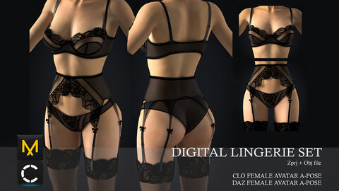 DIGITAL LINGERIE SET