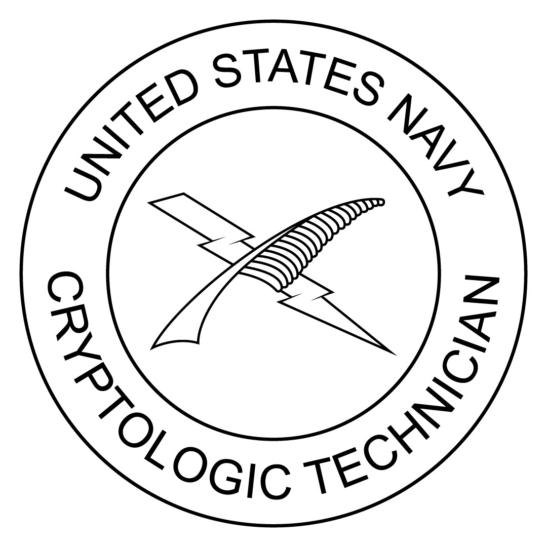 ArtStation - Navy Cryptologic Technician Badge Blank,outline vector,SVG ...