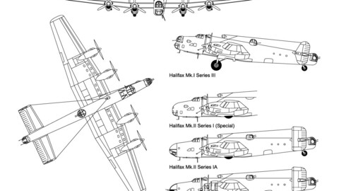 Handley Page Halifax-svg vector file