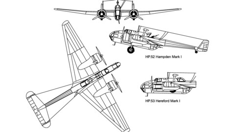 Handley Page Hampden-svg vector file