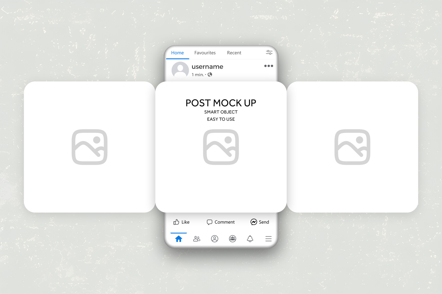 Facebook social media Post Mockup PSD