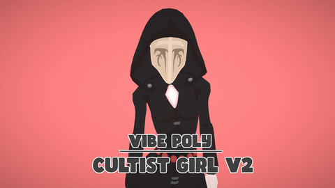 Vibe Poly - Cultist Girl V2 - Rigged