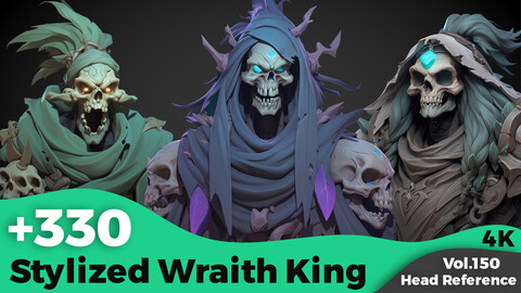 +330 Stylized Wraith King Head References(4k)