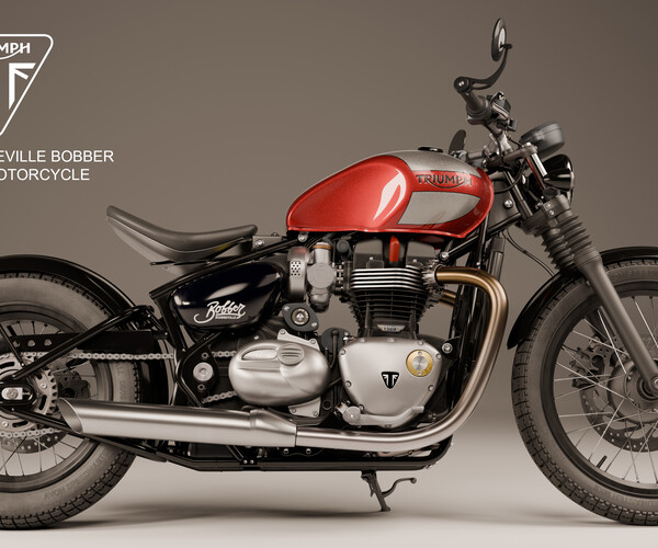 ArtStation - Triumph Bonneville Bobber 3D Model Motorcyle | Resources