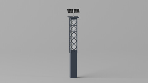 Cartoon Street Lamp 3D model