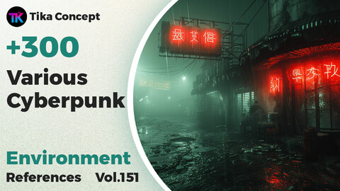 +300 Various Cyberpunk Environment Concept(4k) | Vol_151