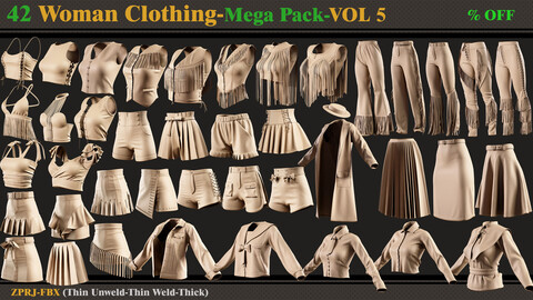 42 Woman Clothing- MEGA PACK 5-(zprj-fbx)-OFF