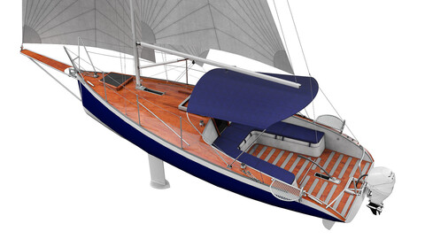 Small Sail Yacht Wooden