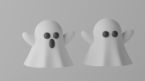 Cartoon Cute Ghost 3D model