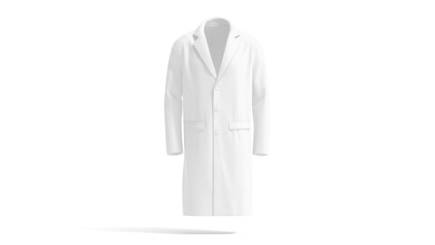 White Wool Coat - casual men's outercoat jacket