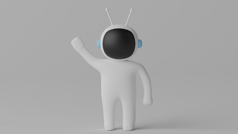 Cartoon Astronaut 3D model