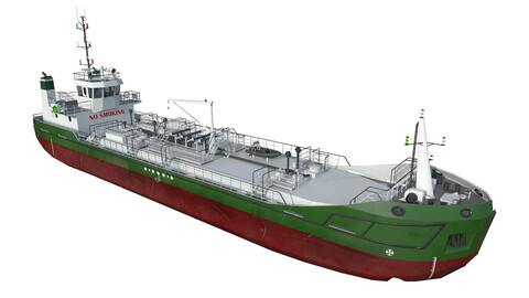 TANKER DWT800 Low-poly Green