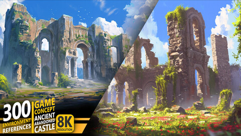 330 Game Concept Ancient Abandoned Castle - Environment References | 8K Resolution