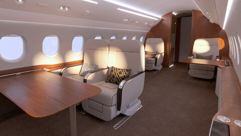 Buisiness jet interior