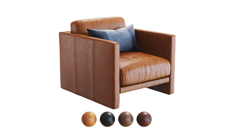 3D Model / Crate&Barrel Aviator Armchair