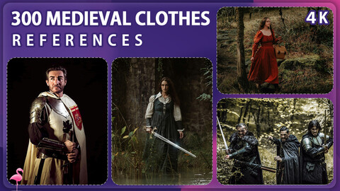 300 Medieval Clothes Image Reference Pack – Vol 1