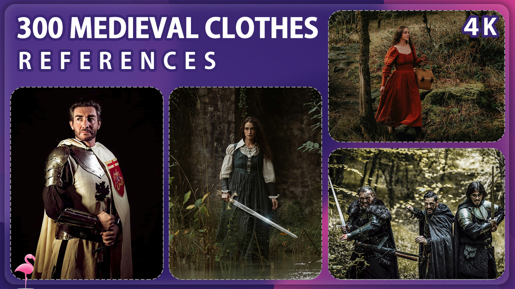 ArtStation - 300 Medieval Clothes Image Reference Pack – Vol 1 | Resources