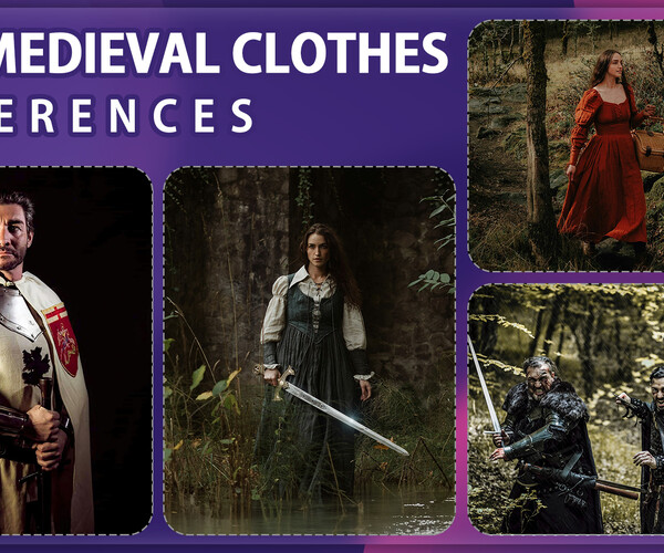 ArtStation - 300 Medieval Clothes Image Reference Pack – Vol 1 | Resources