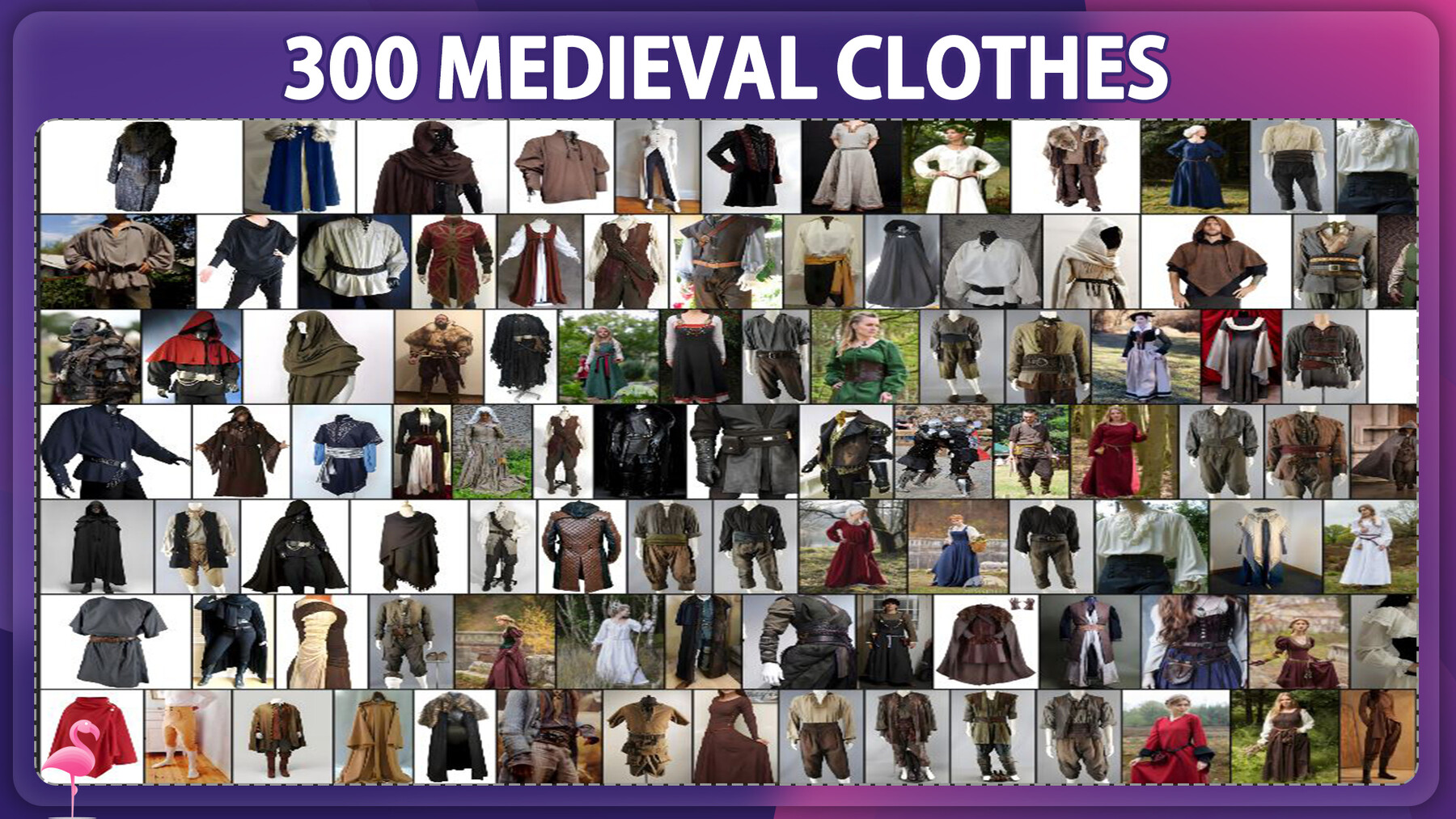 ArtStation - 300 Medieval Clothes Image Reference Pack – Vol 1 | Resources