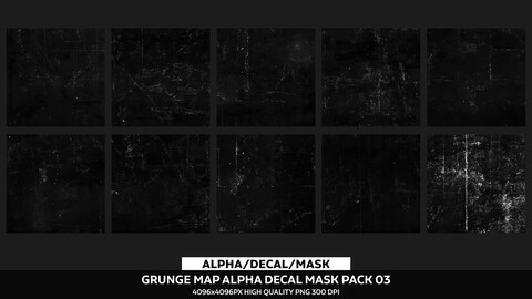 Grunge Alpha Decal Mask Pack 03