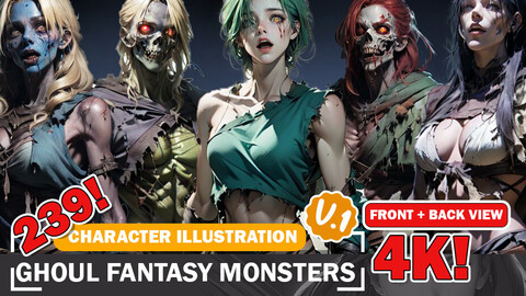 239 Ghoul Monsters Intricate Designs and Character References Designs Reference Art V1 4K