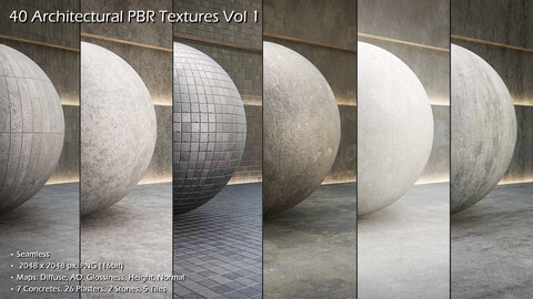 40 Architectural PBR Textures