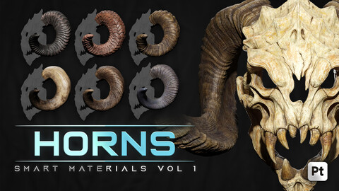 13 Horn Magical Smart Material For Substance 3D Painter