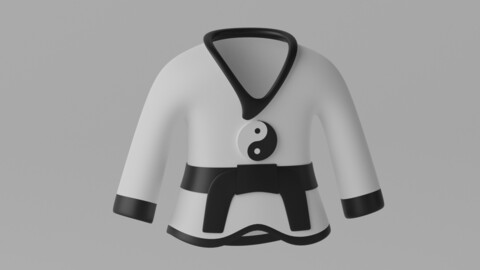 Kung Fu Tai Chi Uniform Suit 3D model