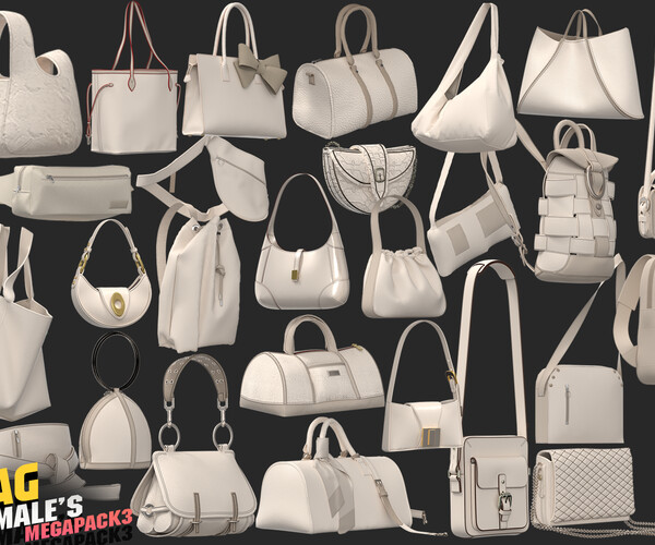 ArtStation - 34 models of bag fimale's megapack 85%off/ marvelous ...