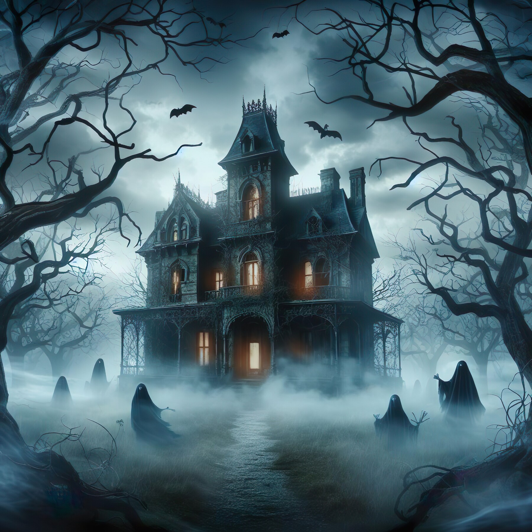 ArtStation - The Haunted Mansion | Ethereal Echoes | Decrepit Mansion ...