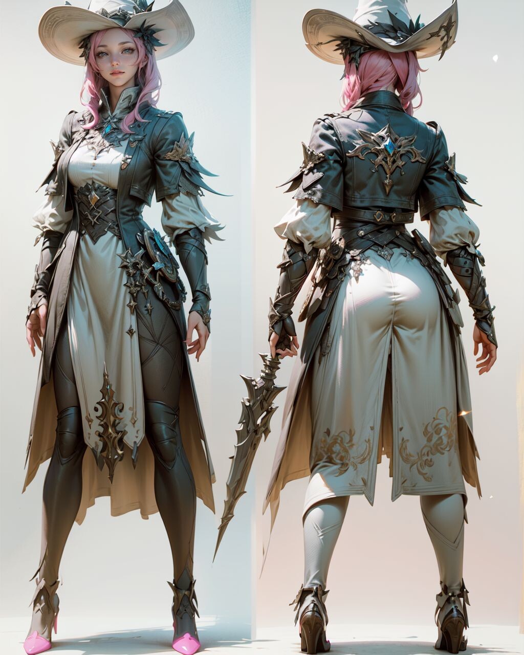 Artstation - 302 White Mage Attire Characters References Designs And 