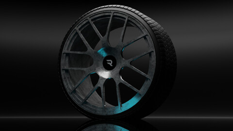 3D Custom Rostal Wheel Model, (FBX-OBJ-MTL-BLEND FILES)