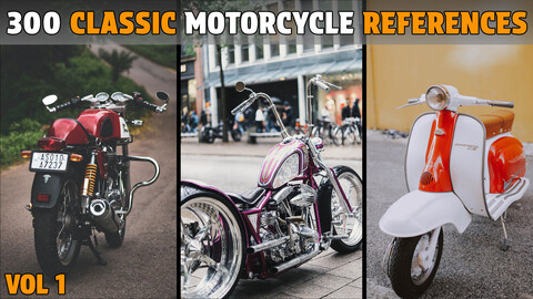 300 Classic Motorcycles Photo Reference - Vol 1