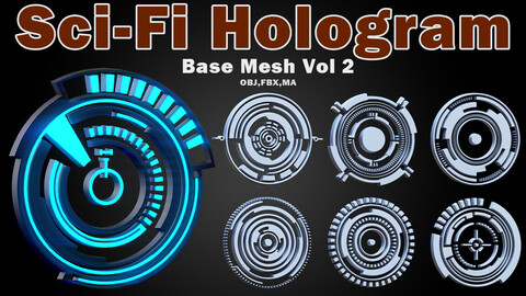 Sci-fi Hologram Base Mesh Vol 2