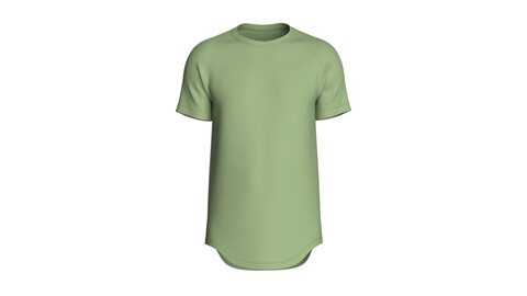 Men Scalloped Tshirt