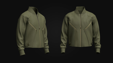 Bomber Jacket Mens 3d Model