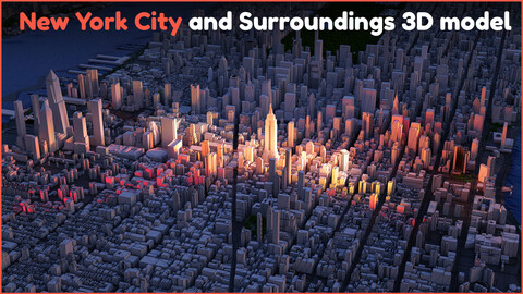 New York City and Surroundings 3D model