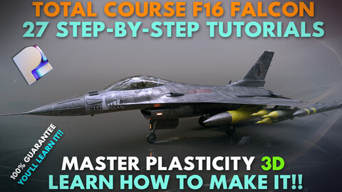 Plasticity 3D  1.4.15  new course for F16 falcon fighter from zero to hero.