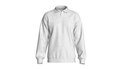 Men Long Sleeve Polo Without Button