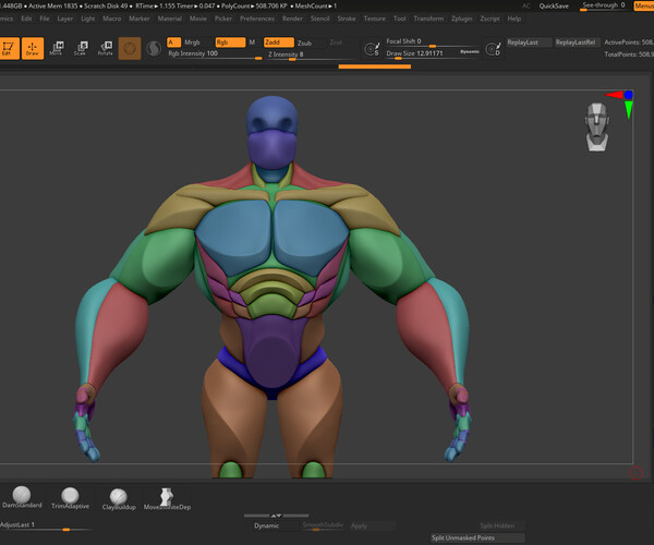 ArtStation - Stylized Anatomy Basemesh Character Blockout (Zbrush ...