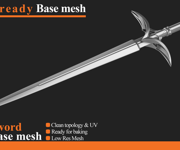 Artstation 25 Sword Base Mesh Vol 01 Game Assets