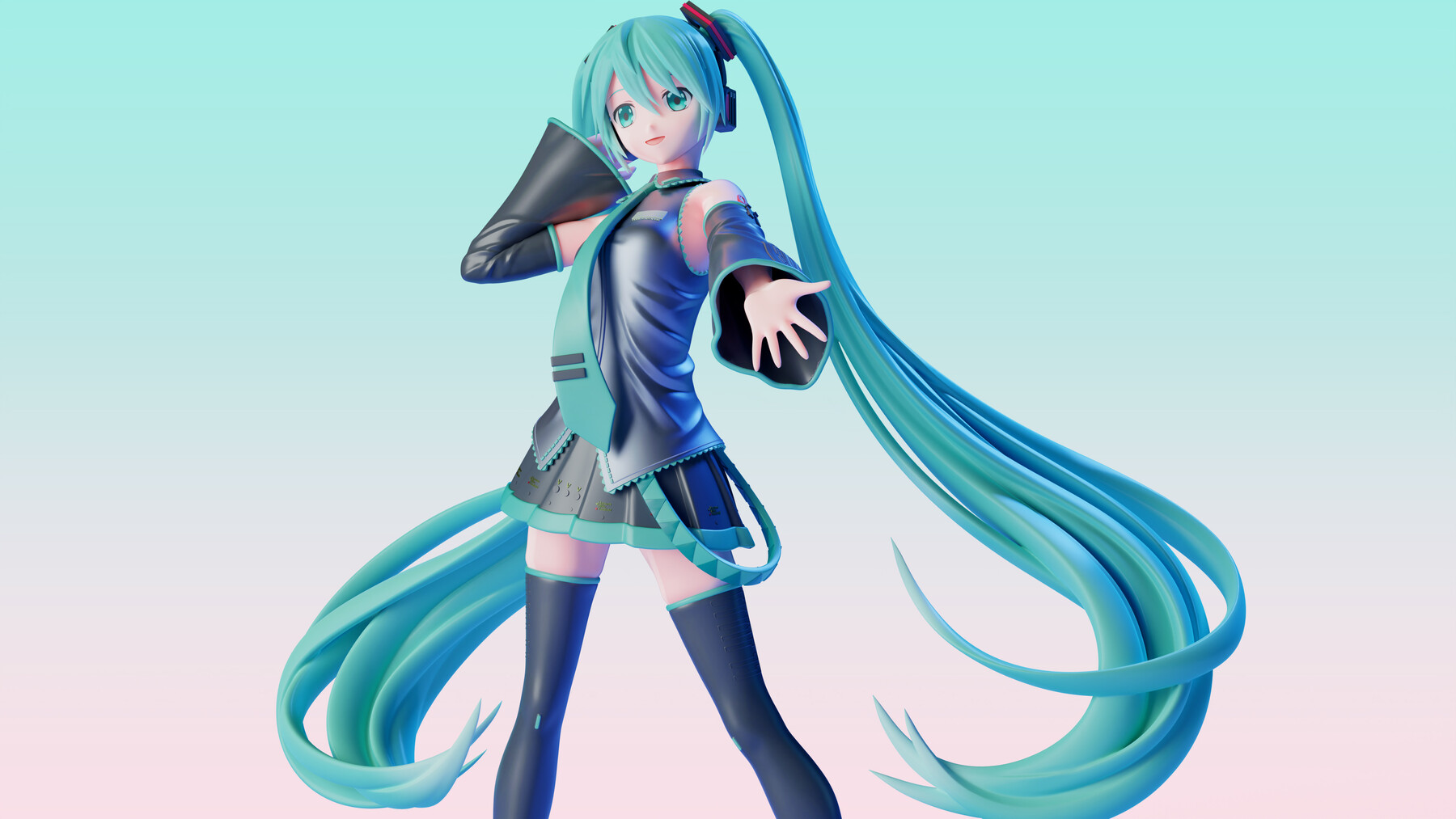 ArtStation - Hatsune Miku 3d Print Figure | Resources