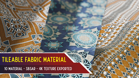 10 procedural Fabric Material (Dozens of variations)