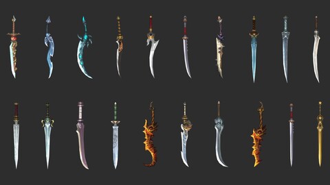 Fantasy 3D Sword Collection Pck 04