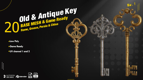 20 Old & Antique Key Vol.1