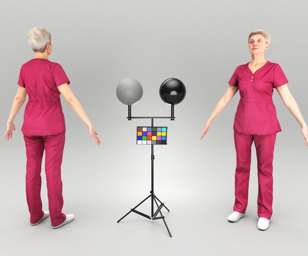 ArtStation - Nurse in pink uniform ready for animation 447